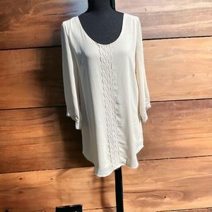ASTR Shift Dress, Off-White, Size M